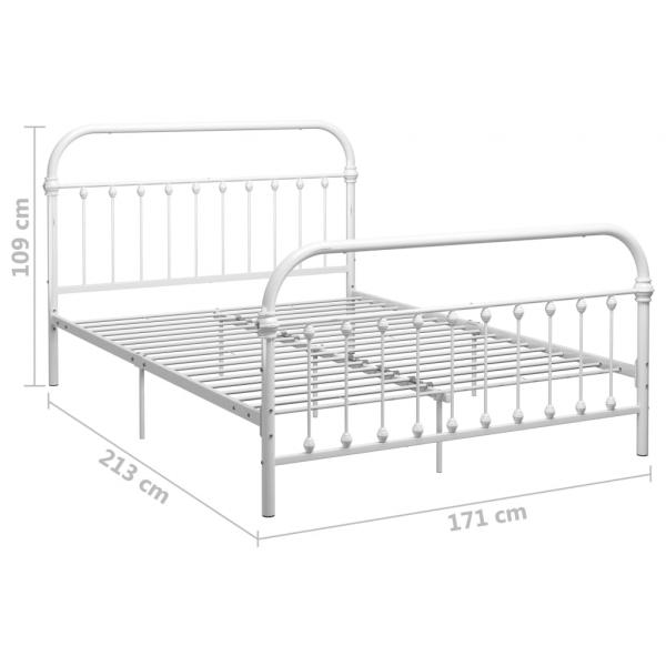 Bettgestell Weiß Metall 160×200 cm