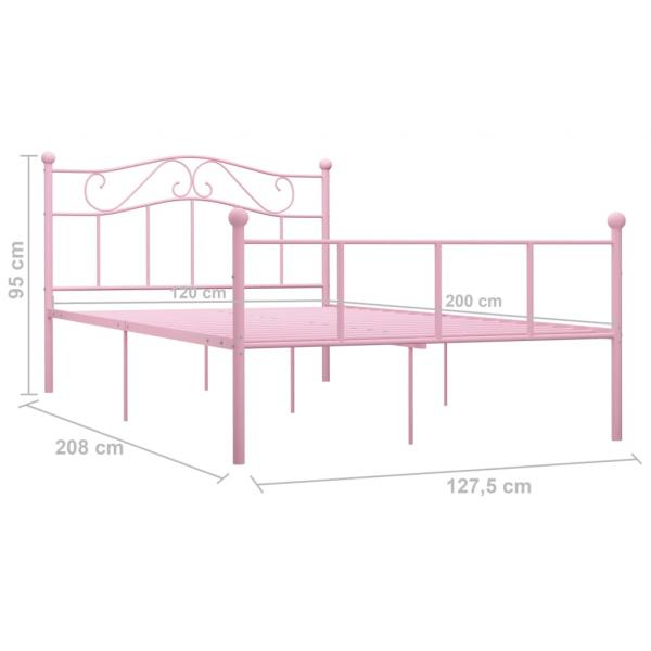 Bettgestell Rosa Metall 120x200 cm