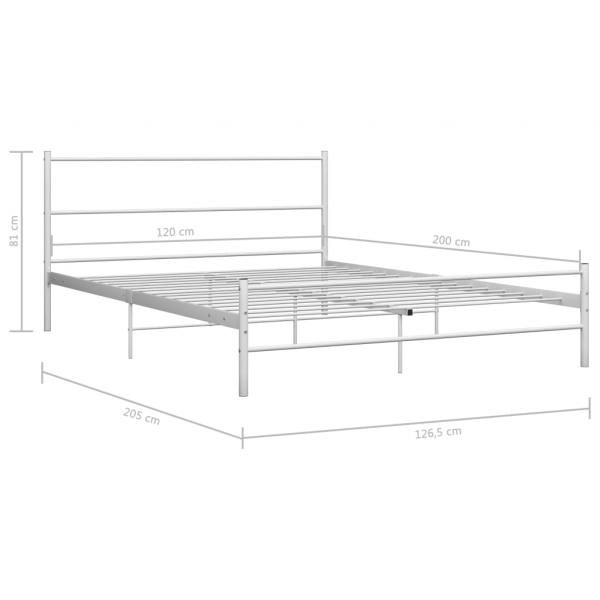 Bettgestell Weiß Metall 120x200 cm