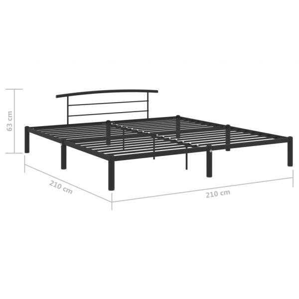 Bettgestell Schwarz Metall 200x200 cm