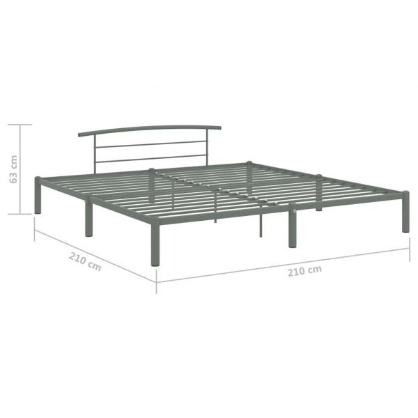 Bettgestell Grau Metall 200x200 cm