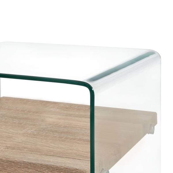 Couchtisch Transparent 50×50×45 cm Hartglas