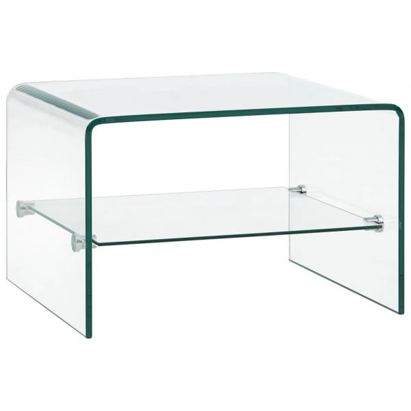 ARDEBO.de - Couchtisch Transparent 50×45×33 cm Hartglas 