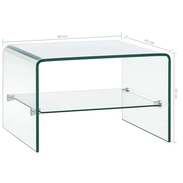 Couchtisch Transparent 50×45×33 cm Hartglas 