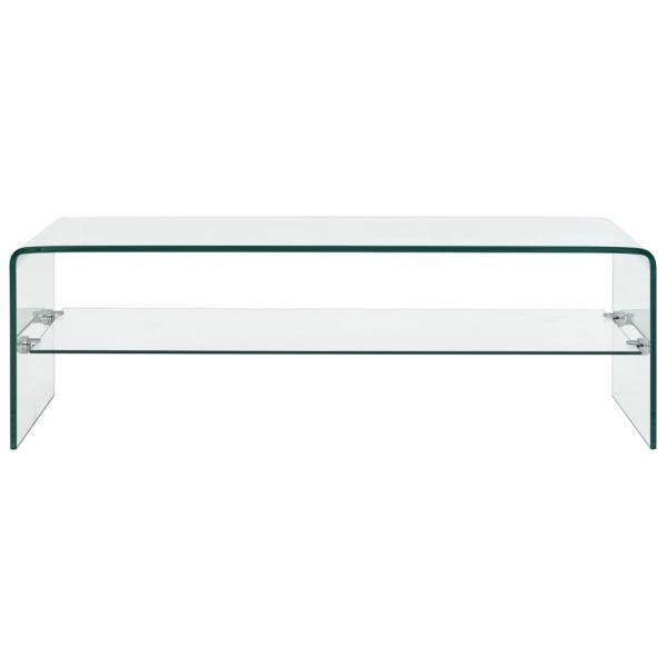 Couchtisch Transparent 98×45×31 cm Hartglas 