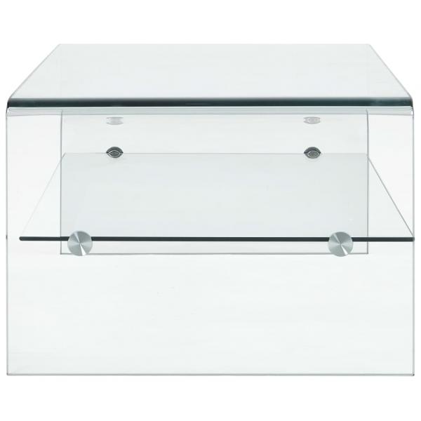 Couchtisch Transparent 98×45×31 cm Hartglas 