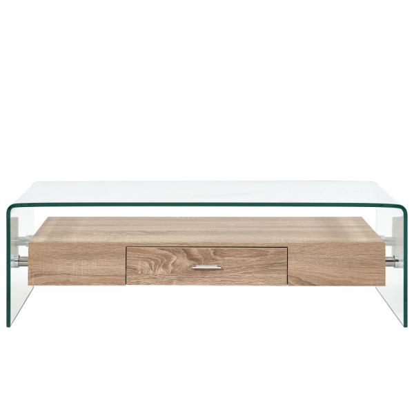 Couchtisch Transparent 98×45×31 cm Hartglas