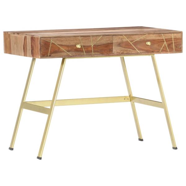 ARDEBO.de - Schreibtisch mit Schubladen 100x55x75 cm Massivholz Palisander