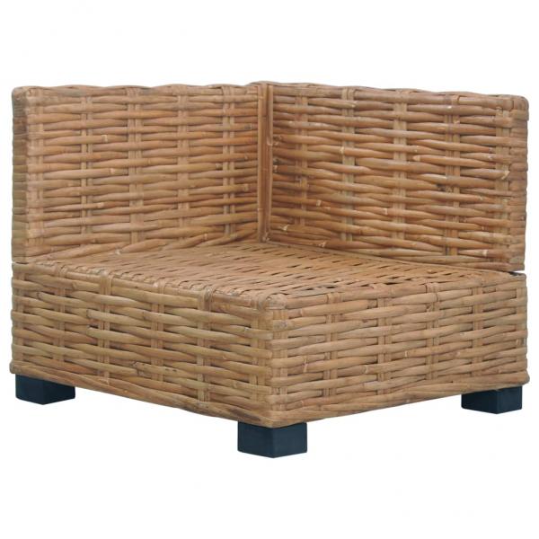 Ecksofa mit Kissen Natürliches Rattan