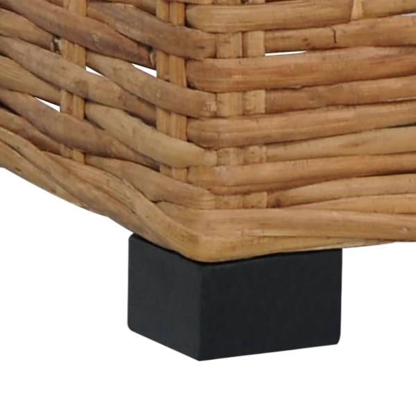 Fußhocker mit Kissen Natürliches Rattan