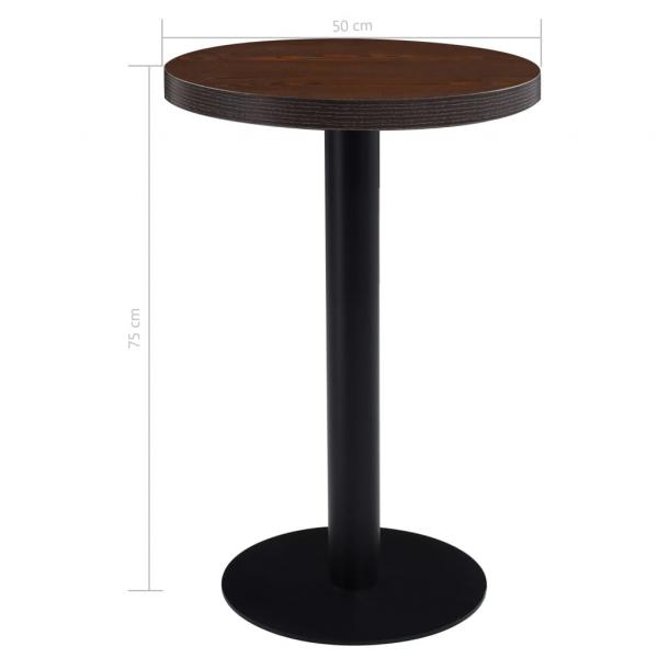 Bistrotisch Dunkelbraun 50 cm MDF