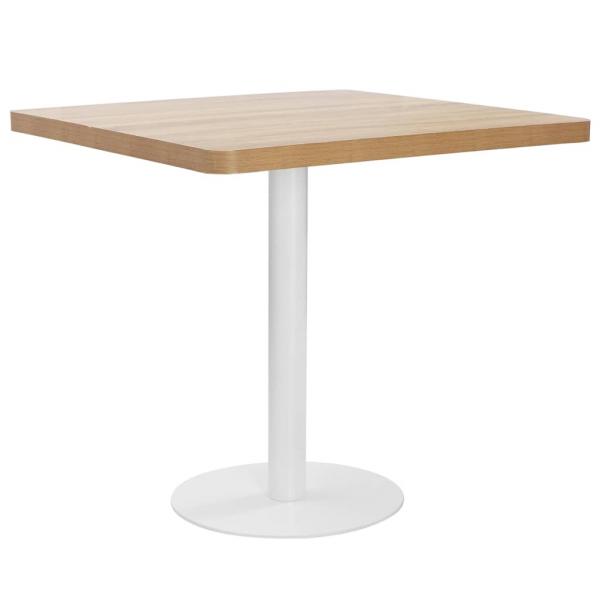 ARDEBO.de - Bistrotisch Hellbraun 80x80 cm MDF