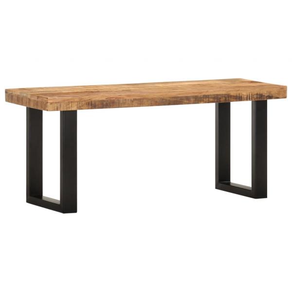 ARDEBO.de - Sitzbank 110 cm Raues Mango-Massivholz und Stahl