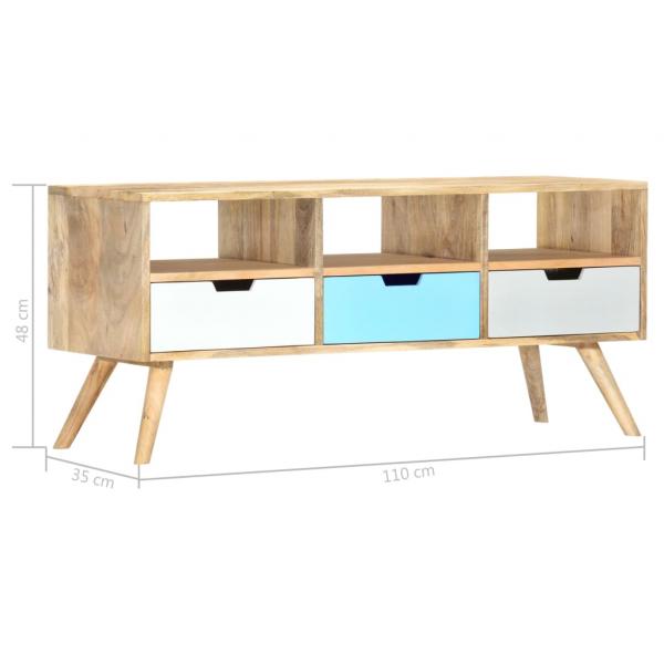 TV-Schrank 110×35×48 cm Massivholz Mango