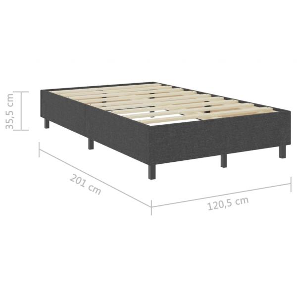 Boxspring-Bettgestell Grau Stoff 120x200 cm