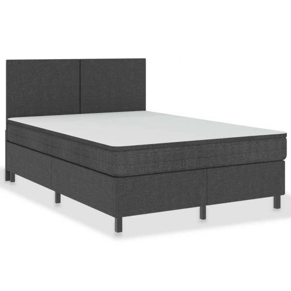 Boxspring-Bettgestell Grau Stoff 180x200 cm 