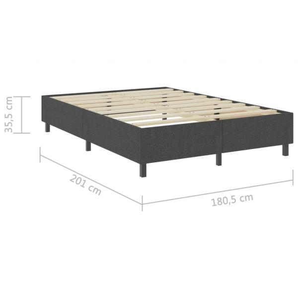 Boxspring-Bettgestell Grau Stoff 180x200 cm 