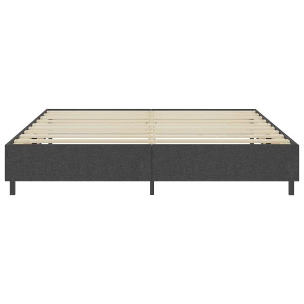 Boxspring-Bettgestell Grau Stoff 200x200 cm