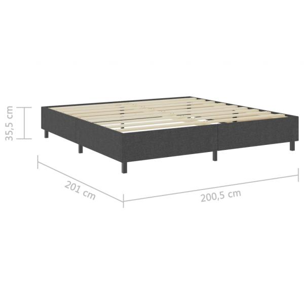 Boxspring-Bettgestell Grau Stoff 200x200 cm