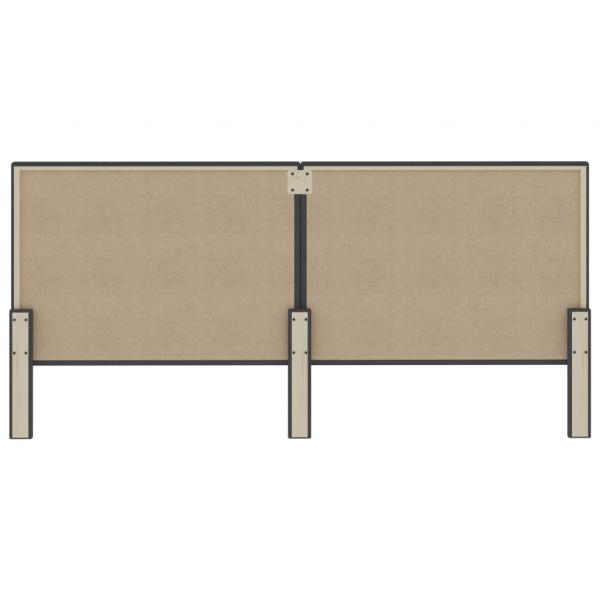 Kopfteil Dunkelgrau Stoff 200×200 cm