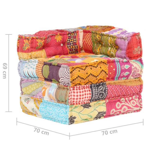 Modularer Pouf Patchwork Stoff