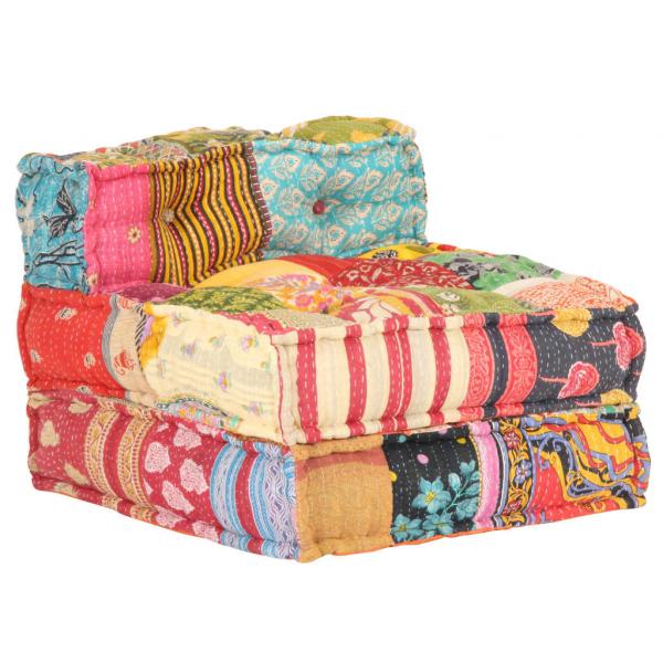 ARDEBO.de - Modularer Pouf Patchwork Stoff