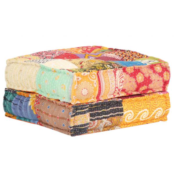 Pouf 60x70x36 cm Patchwork Stoff