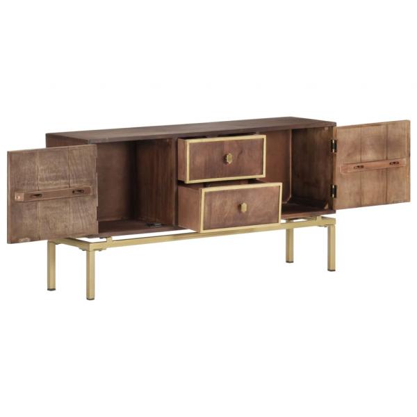 Sideboard 120x29x60 cm Massivholz Mango