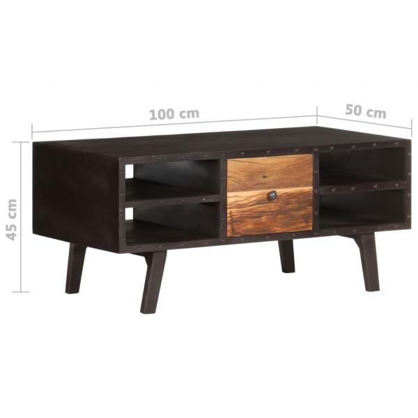 Couchtisch 100x50x45 cm Altholz Massiv