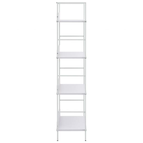 Bücherregal 4 Regalböden Weiß 60×27,6×124,5 cm Holzwerkstoff