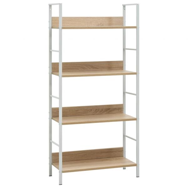 ARDEBO.de - Bücherregal 4 Regalböden Eiche 60×27,6×124,5 cm Holzwerkstoff