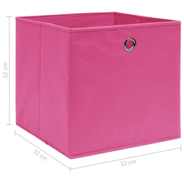 Aufbewahrungsboxen 10 Stk. Rosa 32x32x32 cm Stoff