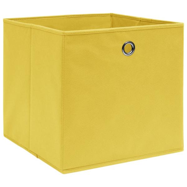 Aufbewahrungsboxen 10 Stk. Gelb 32x32x32 cm Stoff