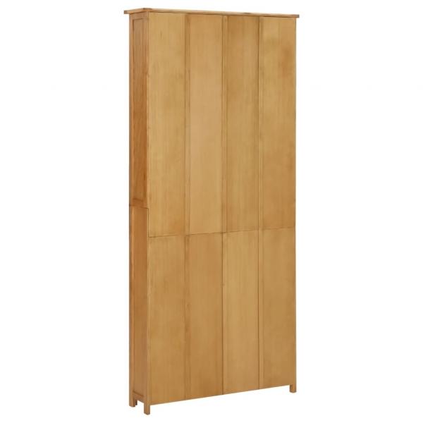 Bücherregal 7 Fächer 90x22,5x200 cm Massivholz Eiche