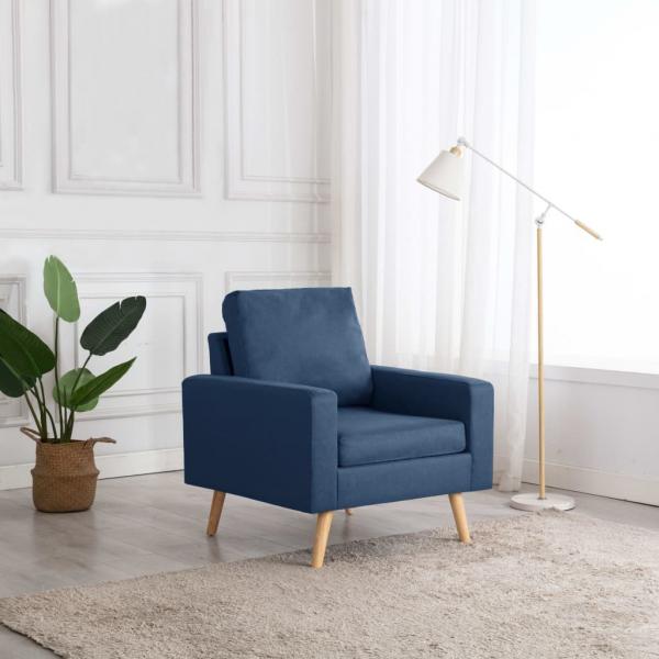 ARDEBO.de - Sessel Blau Stoff