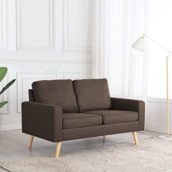 ARDEBO.de - 2-Sitzer-Sofa Braun Stoff