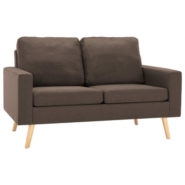 2-Sitzer-Sofa Braun Stoff