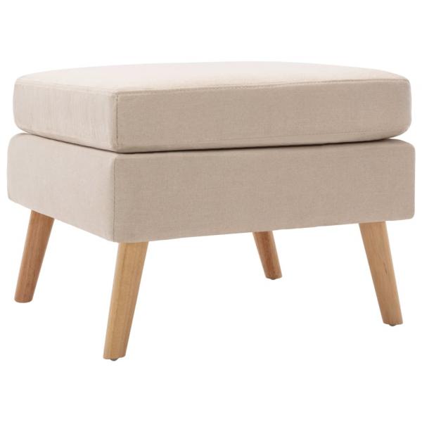 ARDEBO.de - Fußhocker Creme Stoff 