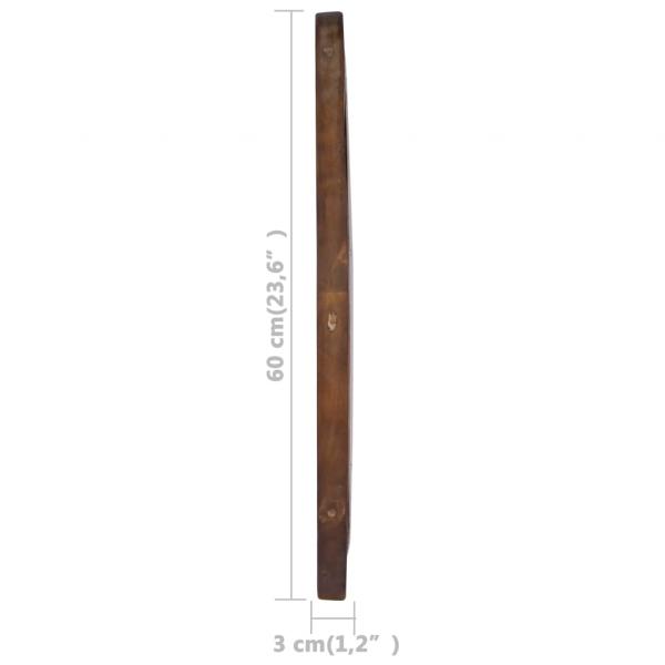 Wandspiegel 60 cm Teak Rund