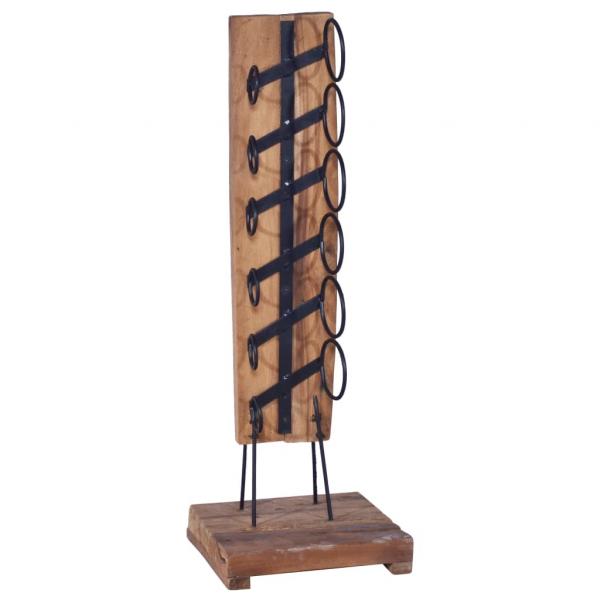 ARDEBO.de - Weinständer für 6 Flaschen 35x35x100 cm Massivholz Teak