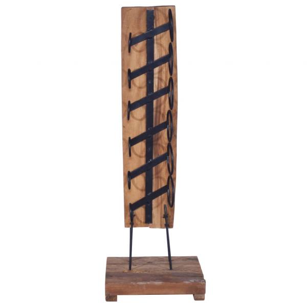 Weinständer für 6 Flaschen 35x35x100 cm Massivholz Teak