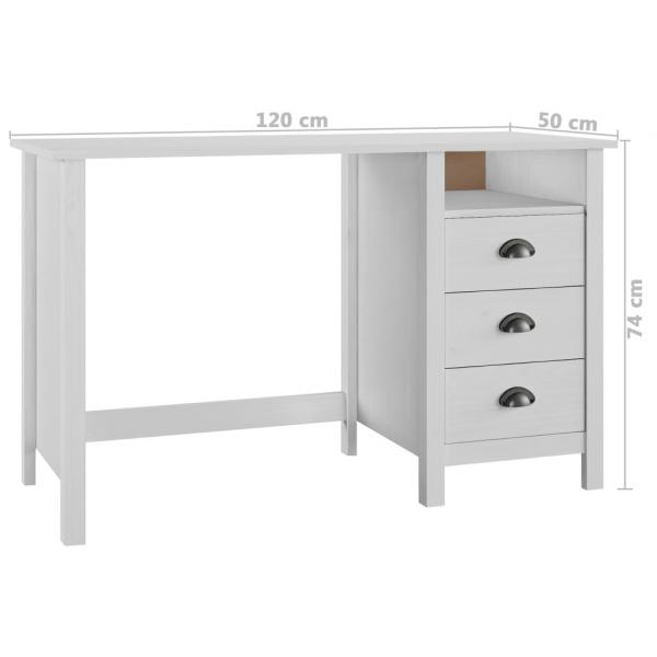 Schreibtisch Hill mit 3 Schubladen 120x50x74 cm Kiefernholz