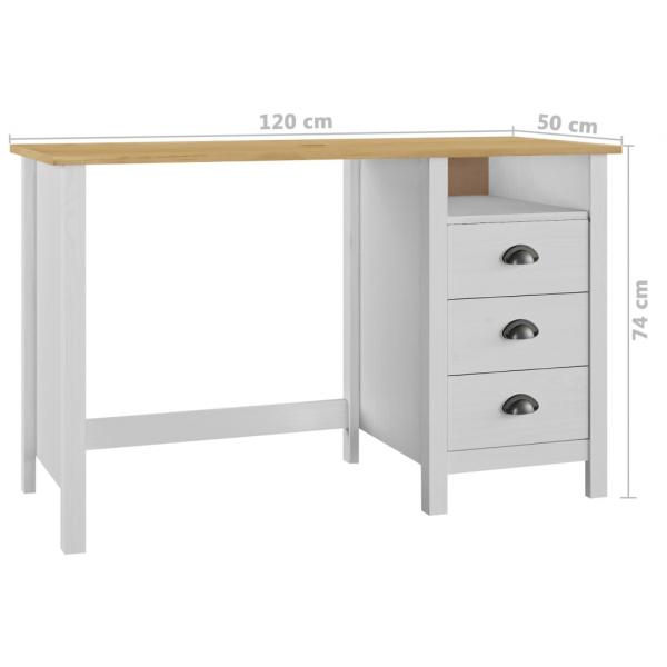 Schreibtisch Hill mit 3 Schubladen 120x50x74 cm Kiefernholz