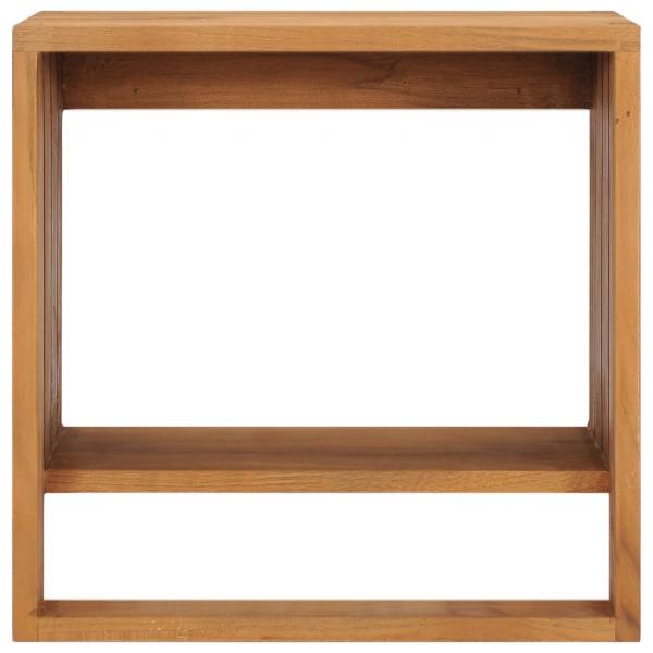 Handtuchregal zur Wandmontage 35×20×35 cm Teak Massivholz