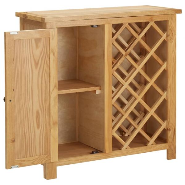 Weinschrank für 11 Flaschen 80 x 32 x 80 cm  Eiche Massivholz