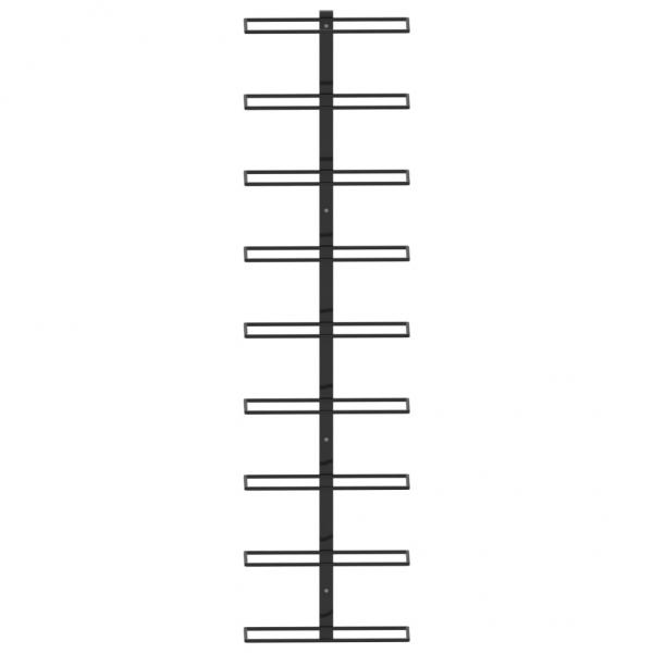 Wand-Weinregal für 9 Flaschen Schwarz Eisen
