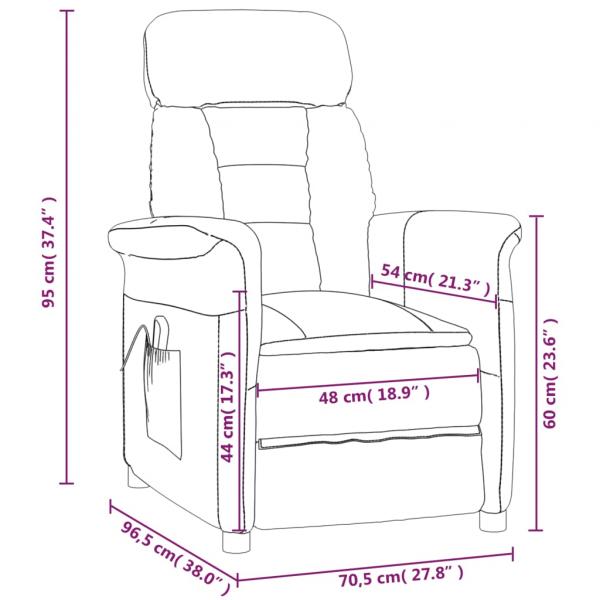 Massagesessel Braun Wildleder-Optik