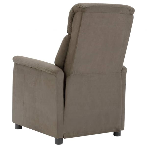 Massagesessel Taupe Wildleder-Optik