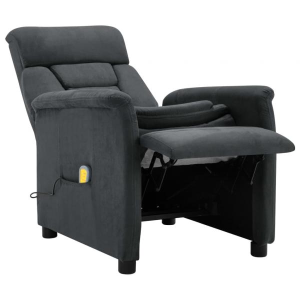 Massagesessel Dunkelgrau Wildleder-Optik