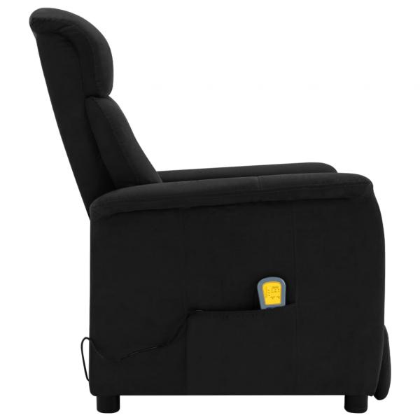 Massagesessel Schwarz Wildleder-Optik